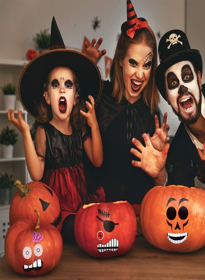 Funnlot Halloween Pumpkin Decorating Kit Crafts Face Stickers Halloween Pumpkin Decor Stickers Jack O Lantern Stickers Pumpkin Stickers for Kids Halloween Party Favors 24 Sheet - Image 5